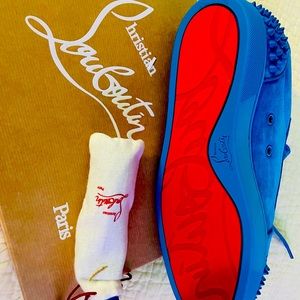 Louboutin blue sneaker fsize 41 brand new with original box
